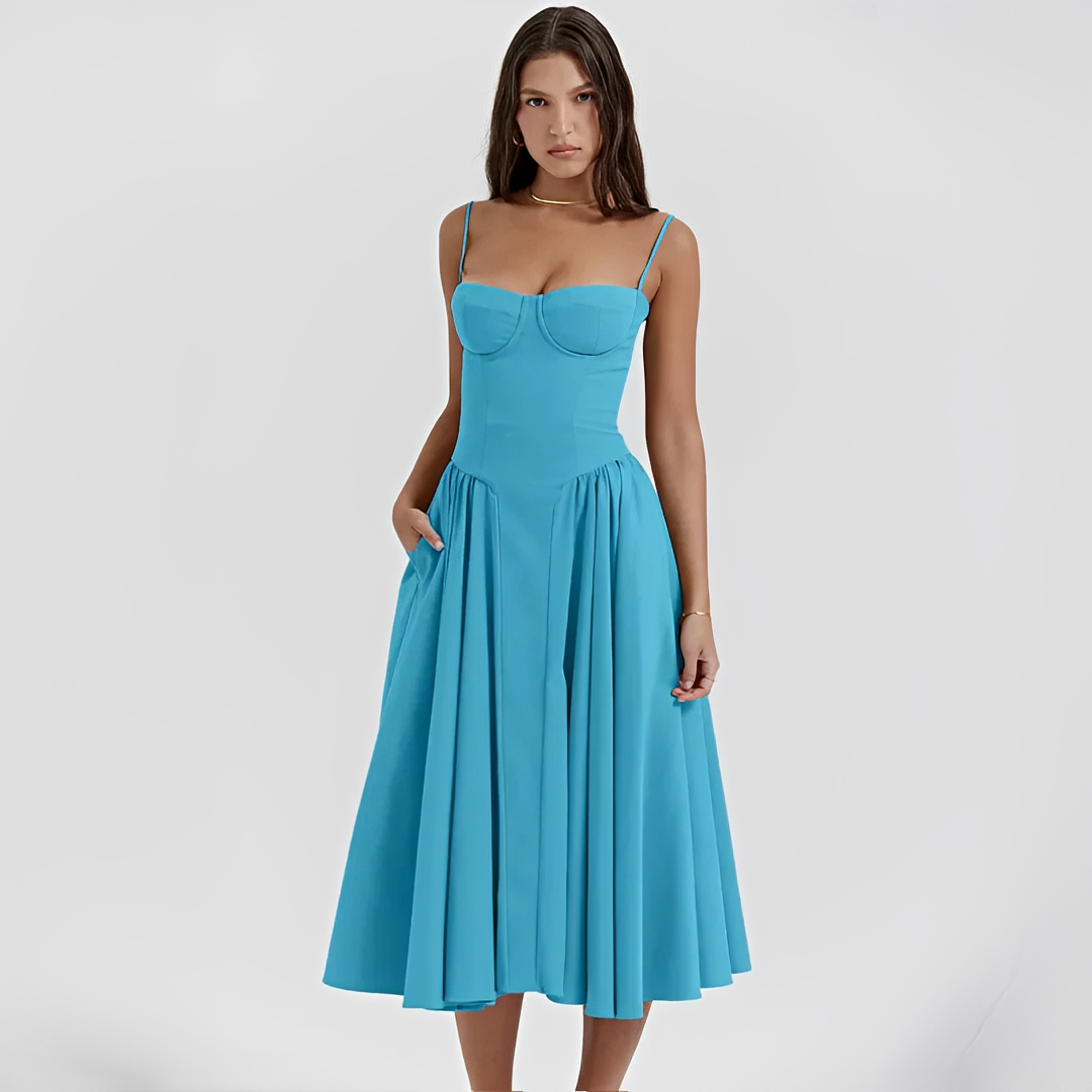Michaela - Robe Midi Élégante et Chic