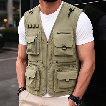 Kyle - Gilet Prêt pour l'Aventure avec Poches Multiples