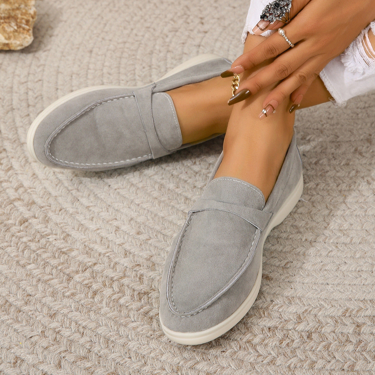 Yasmine - Chaussures en daim classiques pour femmes