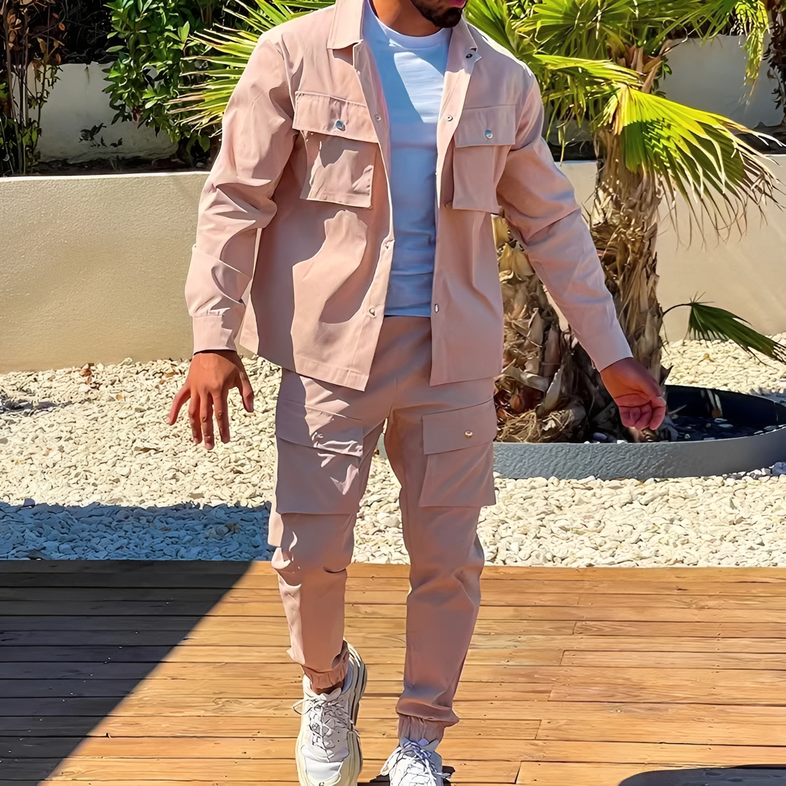 Arjay - Costume moderne pour homme en deux pièces avec cargo