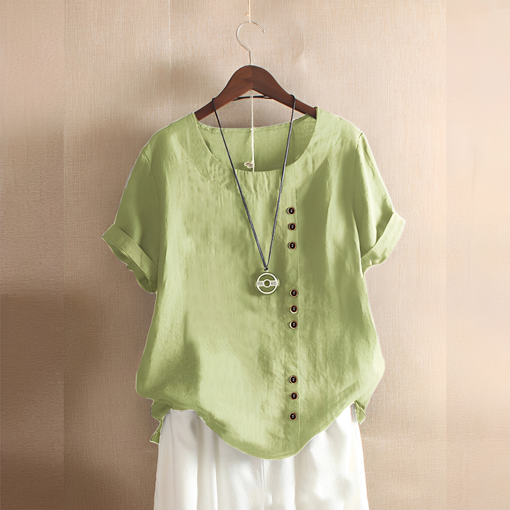 Corrine - Chemise classique et ample en lin pour femmes