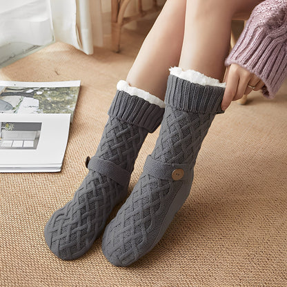 Lavina - Chaussettes élégantes en laine avec intérieur polaire pour femmes