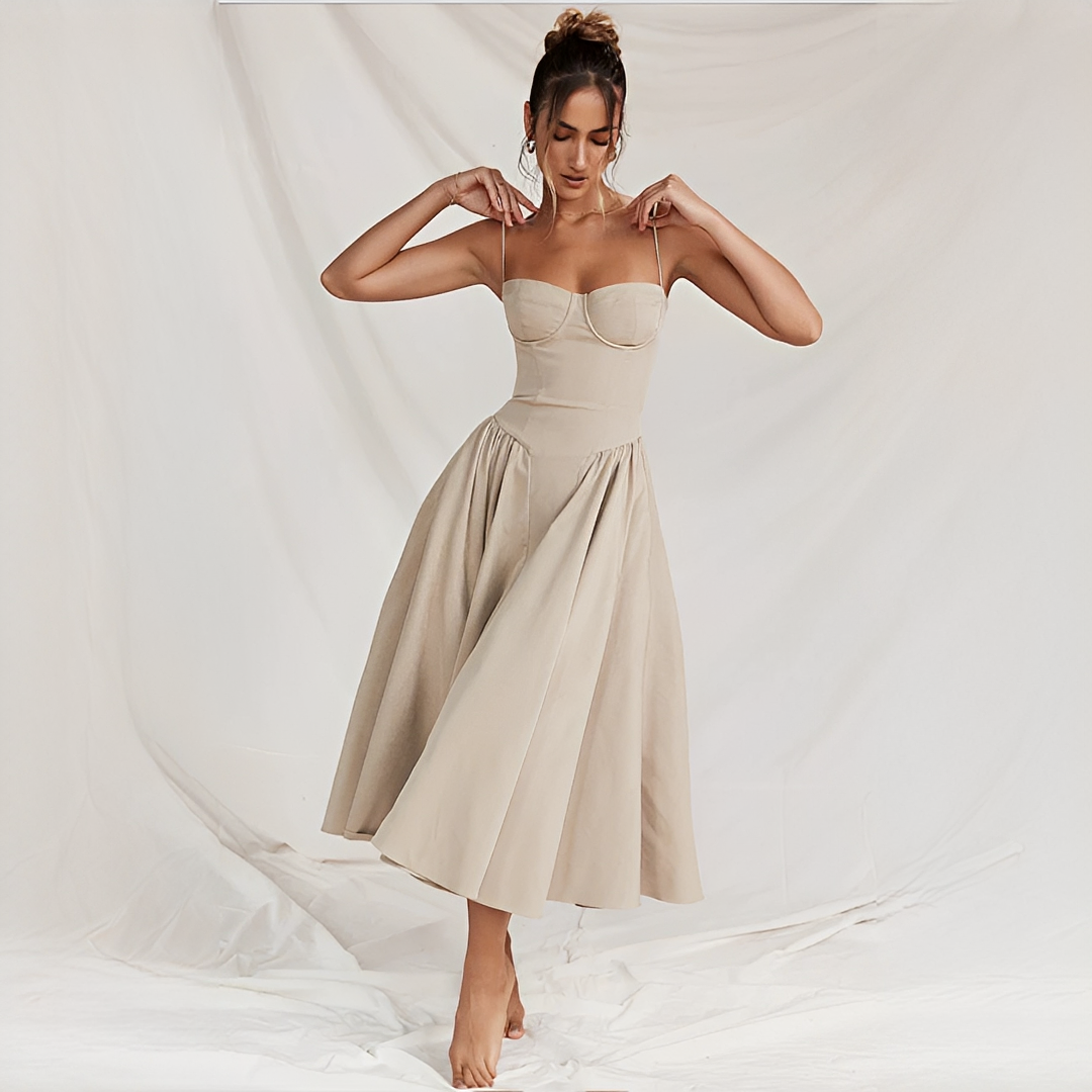 Michaela - Robe Midi Élégante et Chic