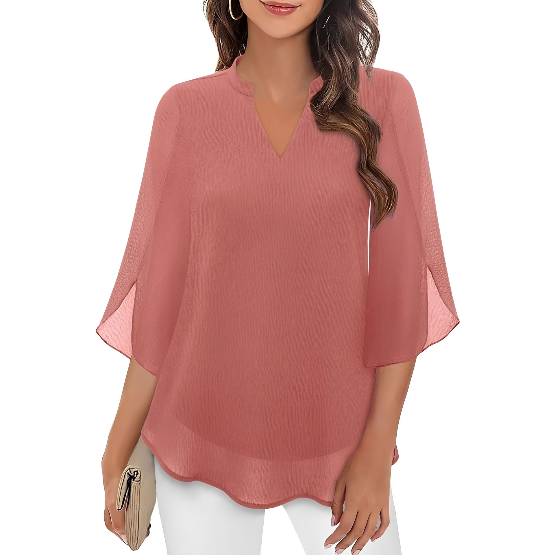 Vanessa - Blouse ample à col en V pour femmes
