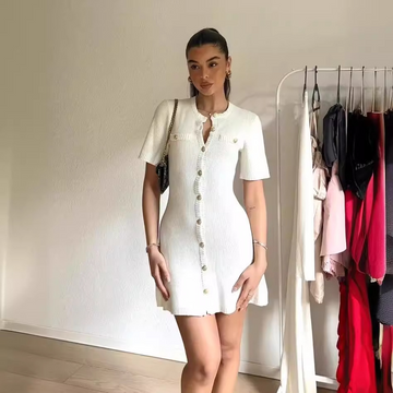 Zavanna - Robe courte en laine à motif de maille