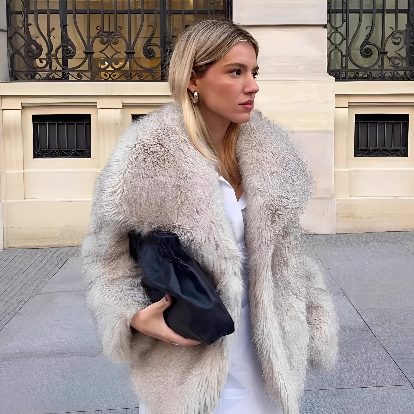 Melany - Élégant manteau en fausse fourrure pour femmes