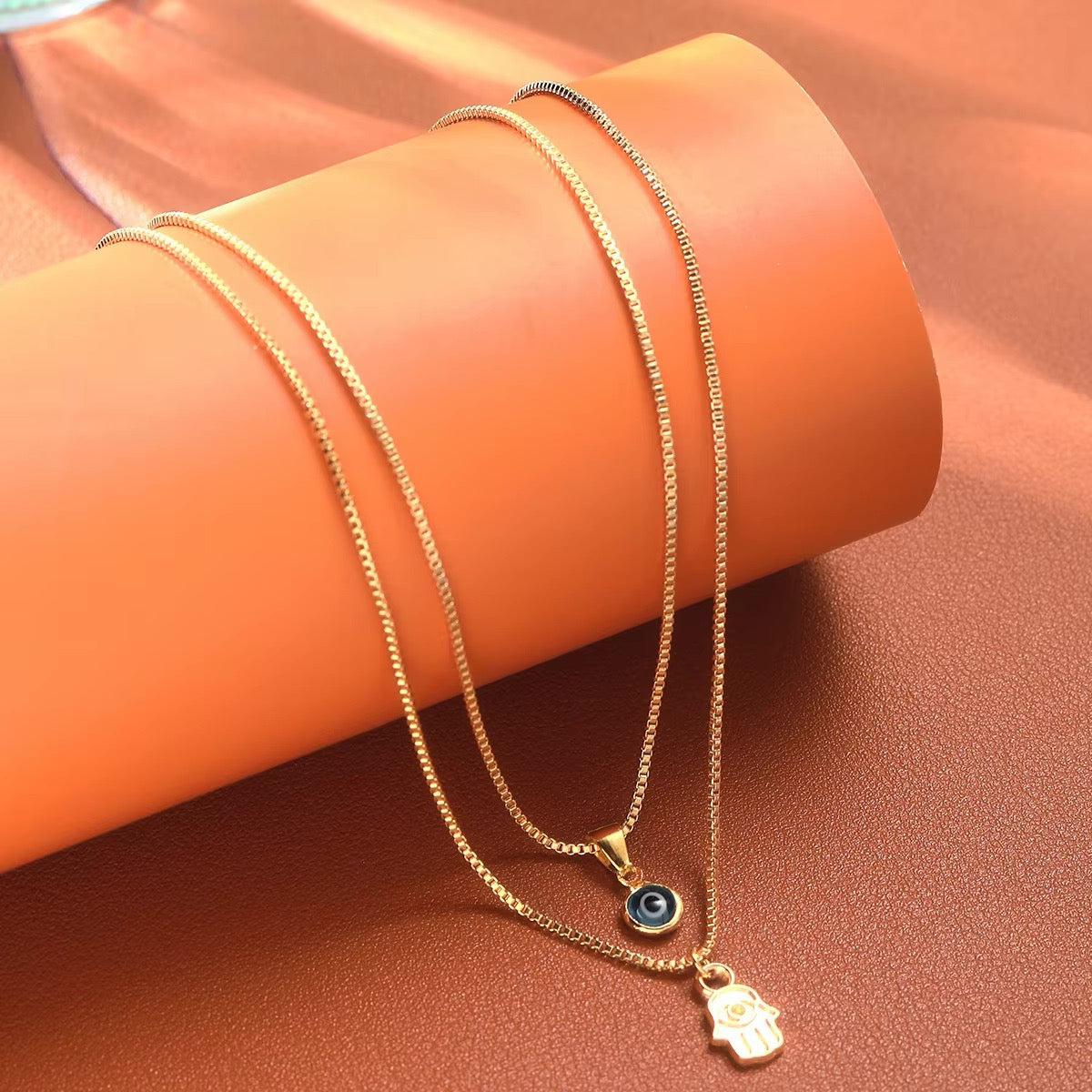 Sahar – Collier à deux rangées de mal d'œil
