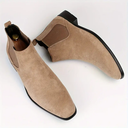 Dario – Bottines Chelsea en Cuir Véritable avec Petit Talon