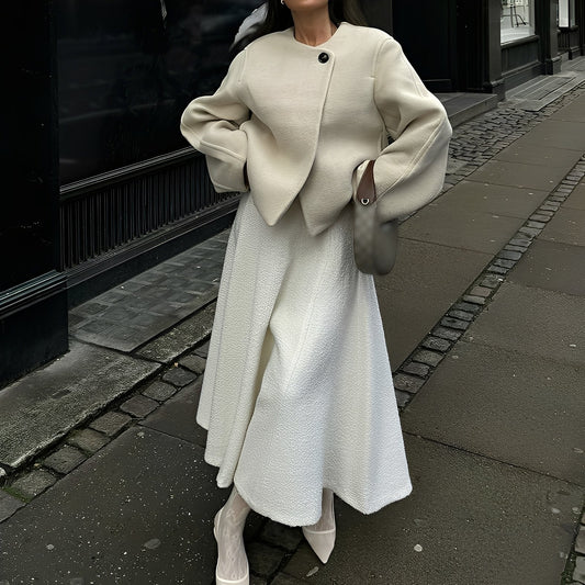 Beatrice - Manteau court élégant en laine pour femmes