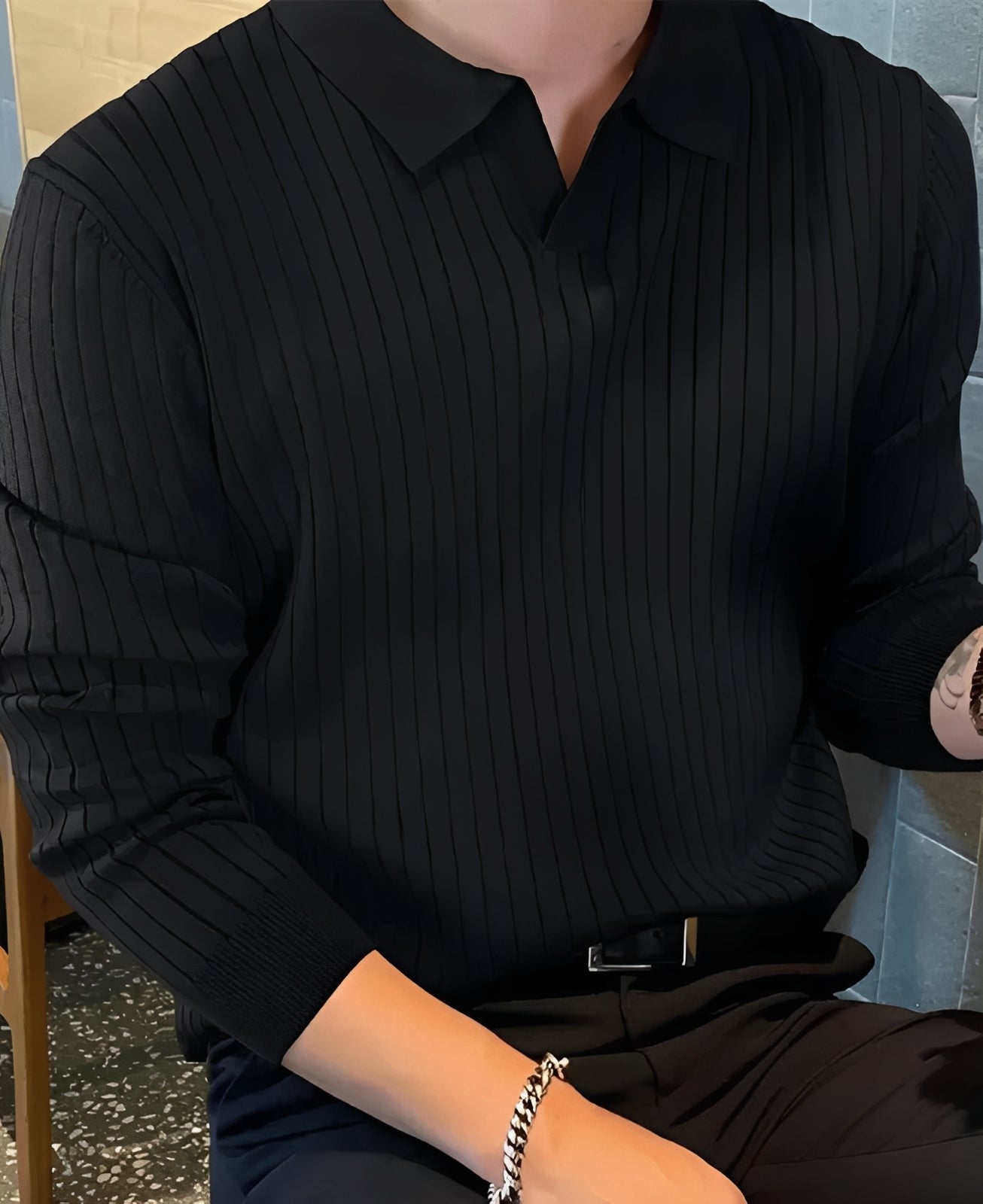 Hector - Klassischer, enganliegender Strickpullover für Herren