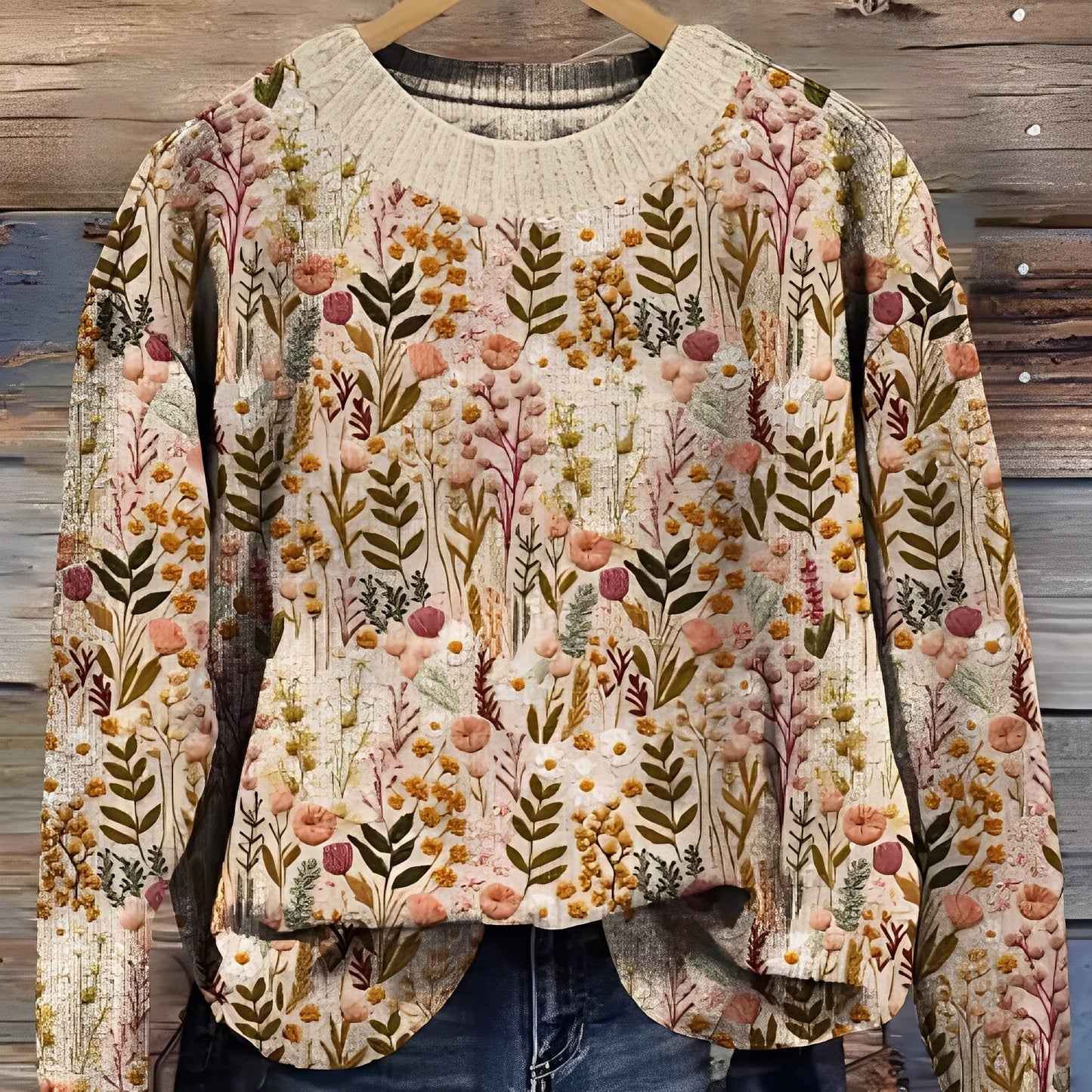 Eunice - Pull classique en laine avec motif pour femmes