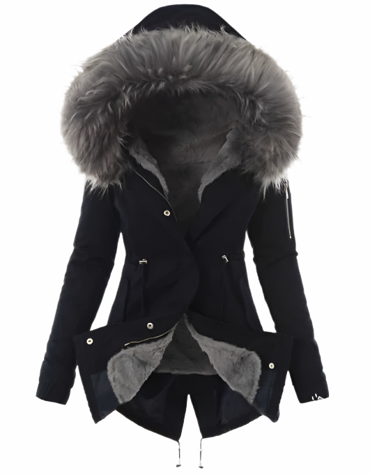 Ines - parka femme avec fausse fourrure