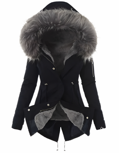 Ines - parka femme avec fausse fourrure
