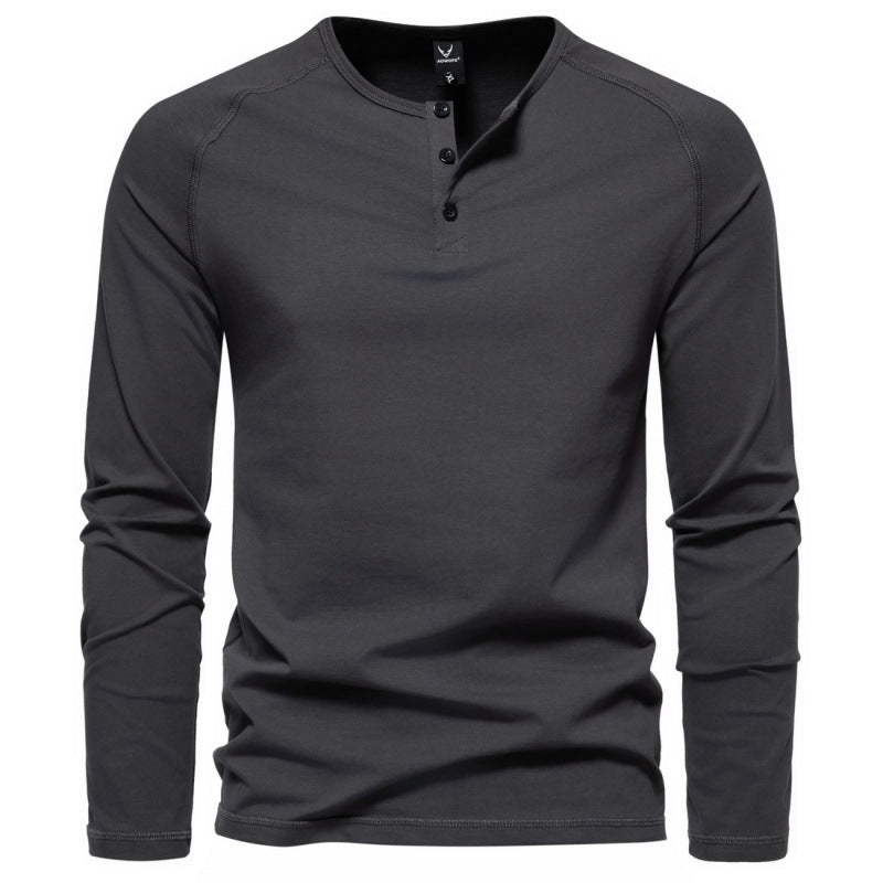 Malcom - Chemise homme à manches longues, simple et décontractée