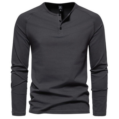 Malcom - Chemise homme à manches longues, simple et décontractée