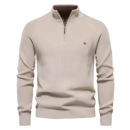 Royston - Pull relax avec zip quart pour hommes
