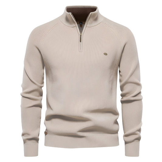 Royston - Pull relax avec zip quart pour hommes