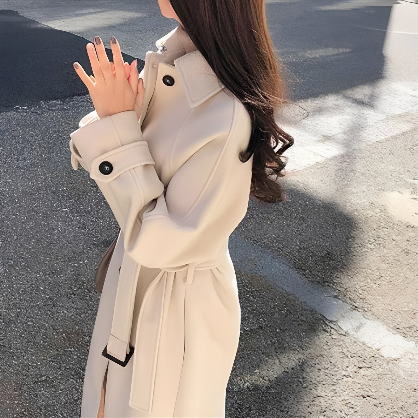 Bethany - Manteau long en laine élégant pour femmes