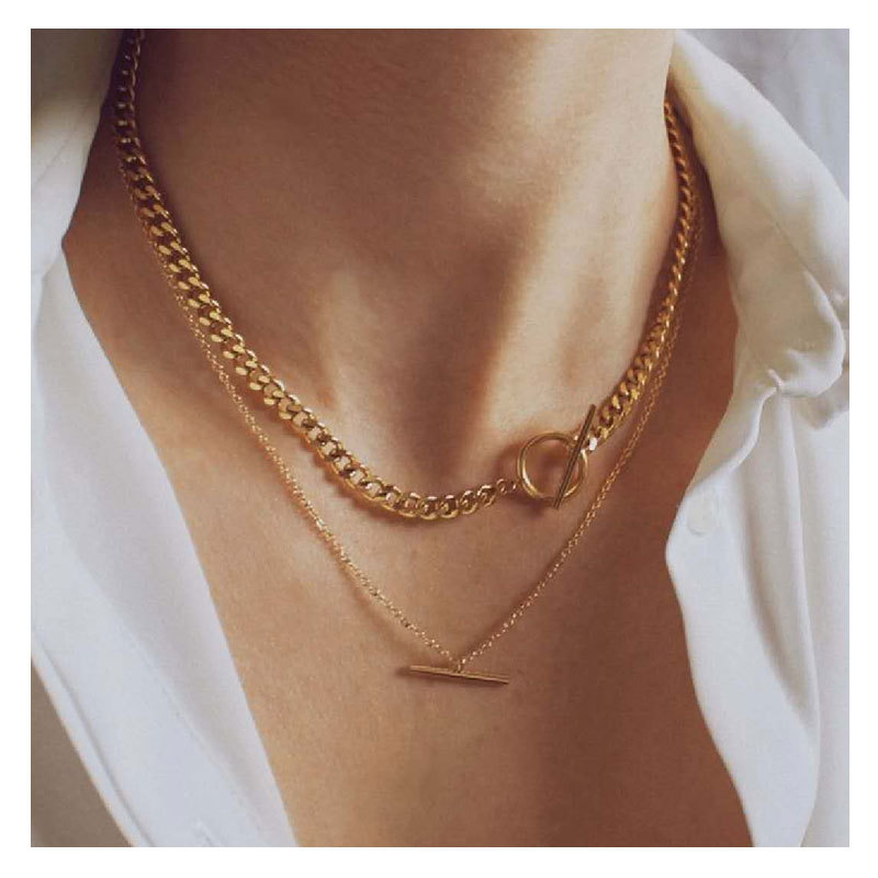 Chaîne double - Chaîne cubaine et de perles