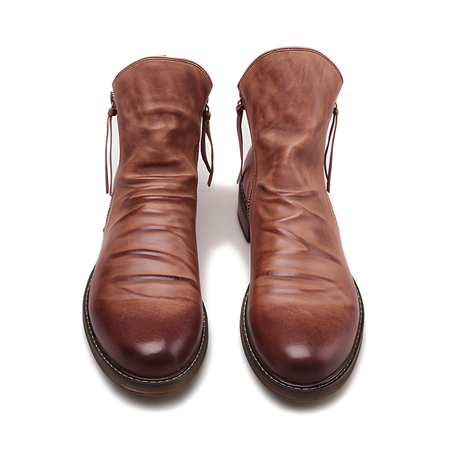 Kerrick - Classic leather boots for men with zipper