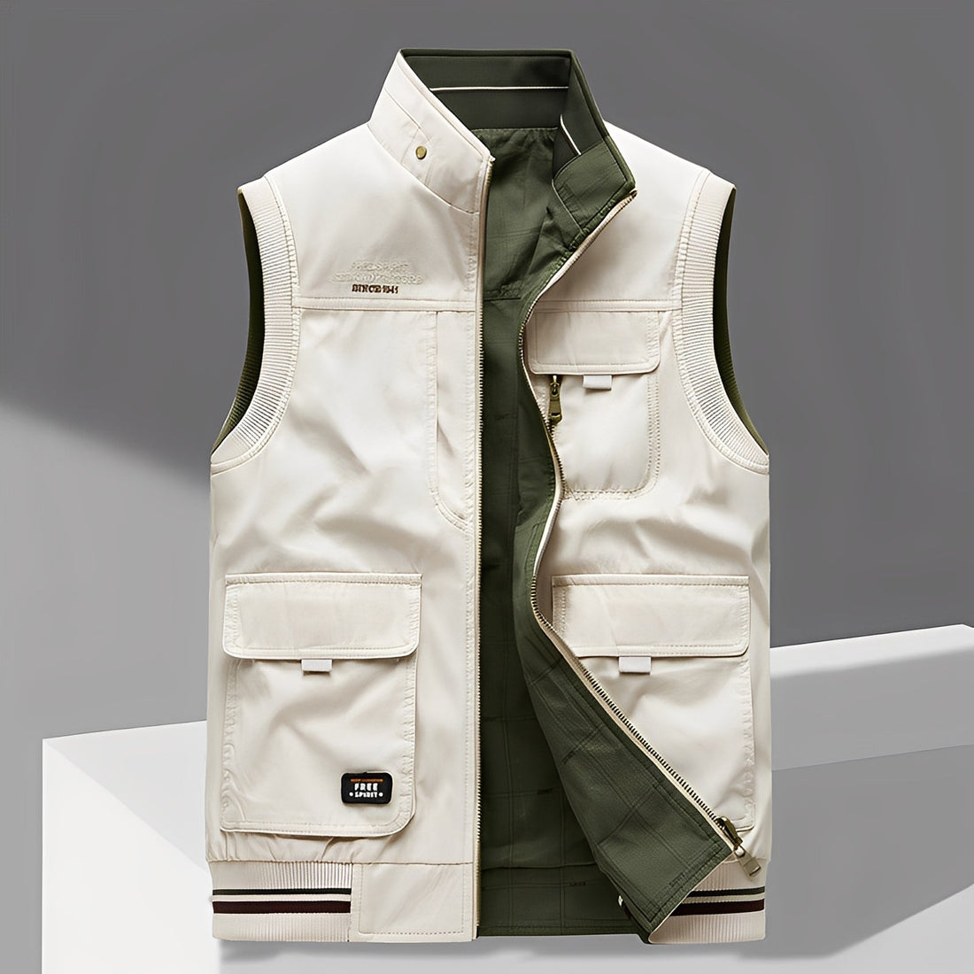 Géraud - Gilet haut de gamme à nombreuses poches pour homme