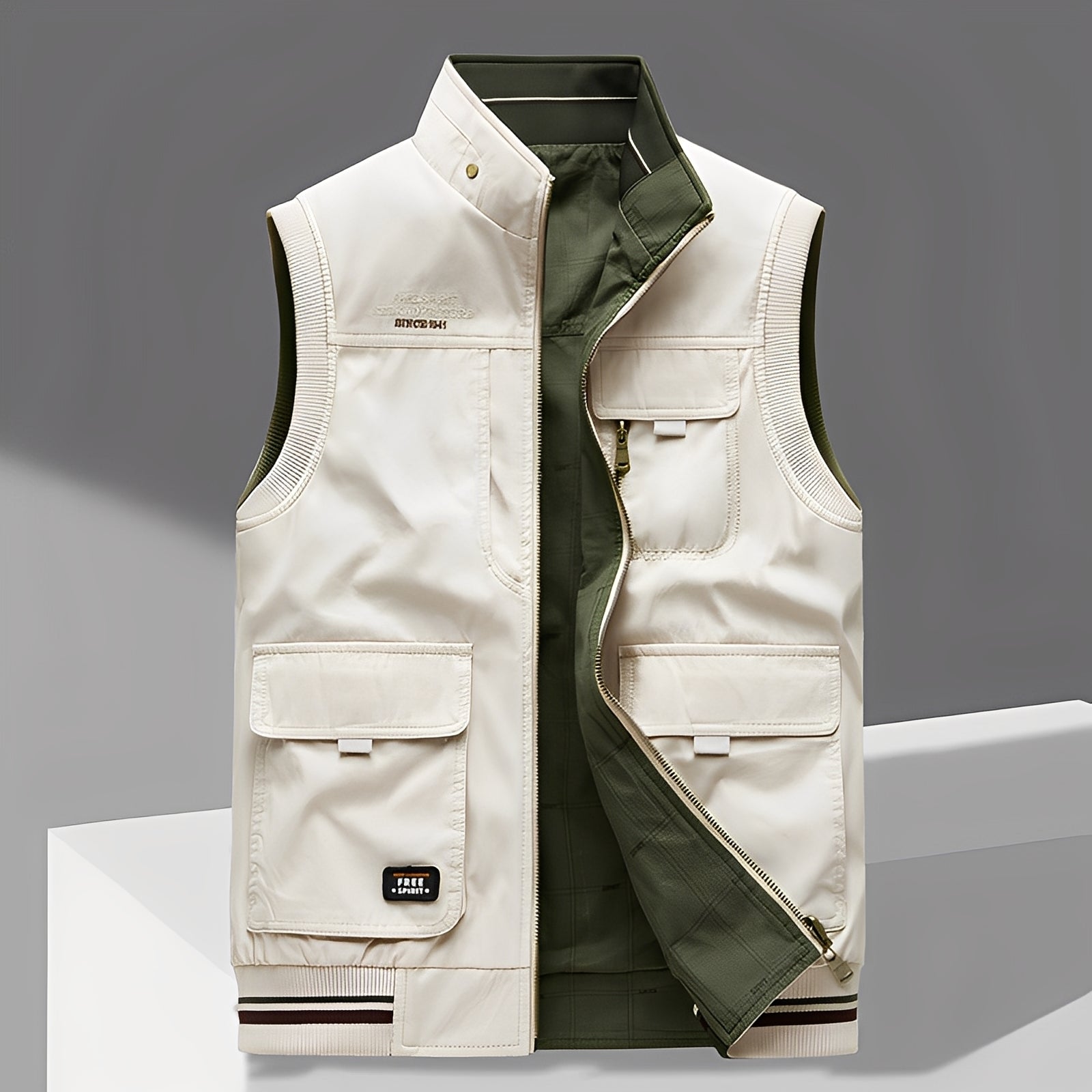 Géraud - Gilet haut de gamme à nombreuses poches pour homme