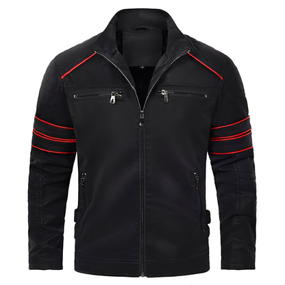 Jerold - Veste en cuir de moto stylée pour hommes