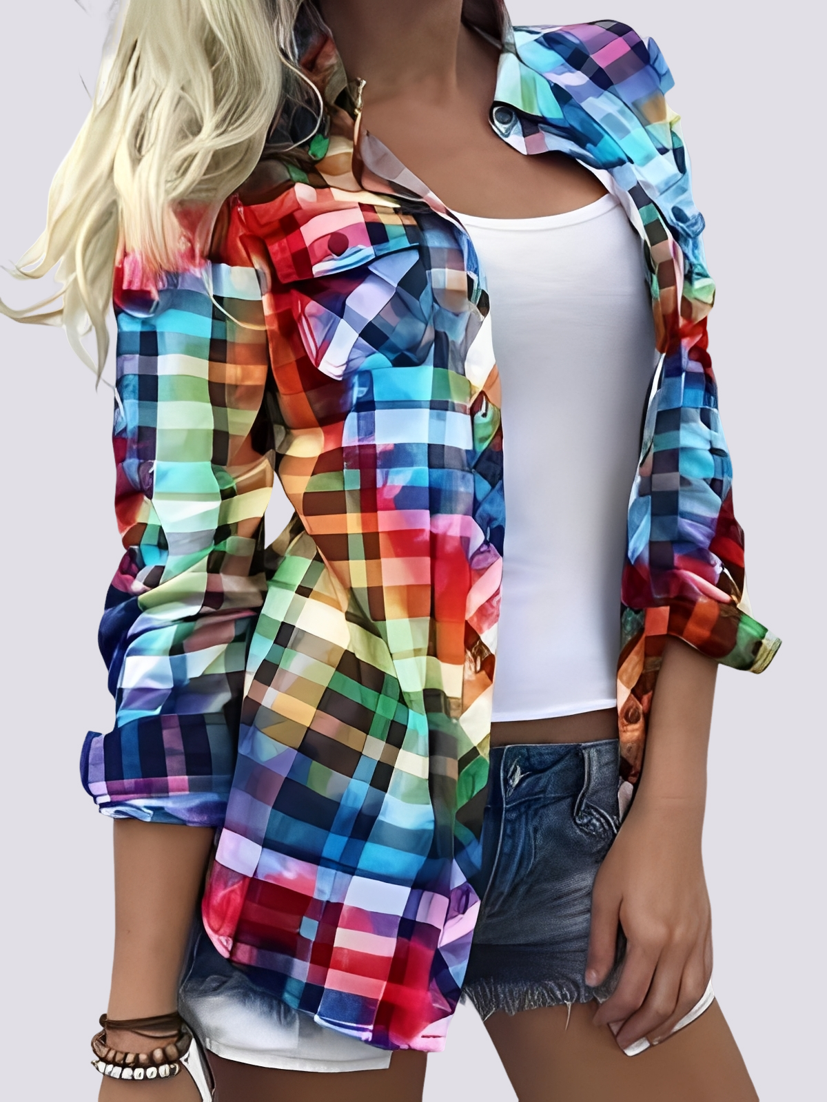 Charlotte - Chemise colorée à manches longues