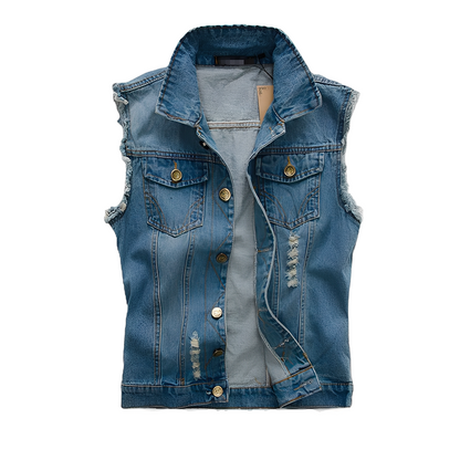 Morley - Veste en jean vintage avec poches pour hommes