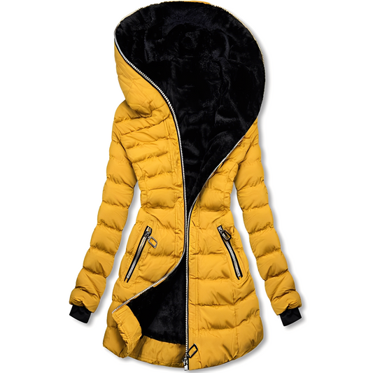Helena - Manteau chaud en peluche avec capuche pour femmes