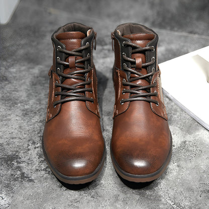 Frank - Vintage leather hiking boots for men