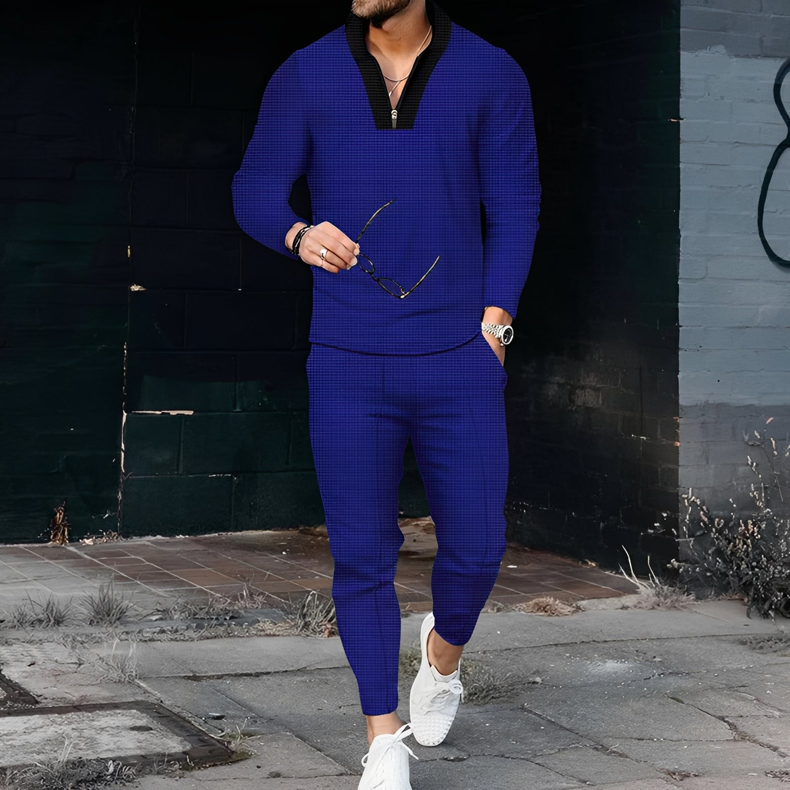 Andrew - Ensemble de sport élégant avec motif gaufré pour hommes