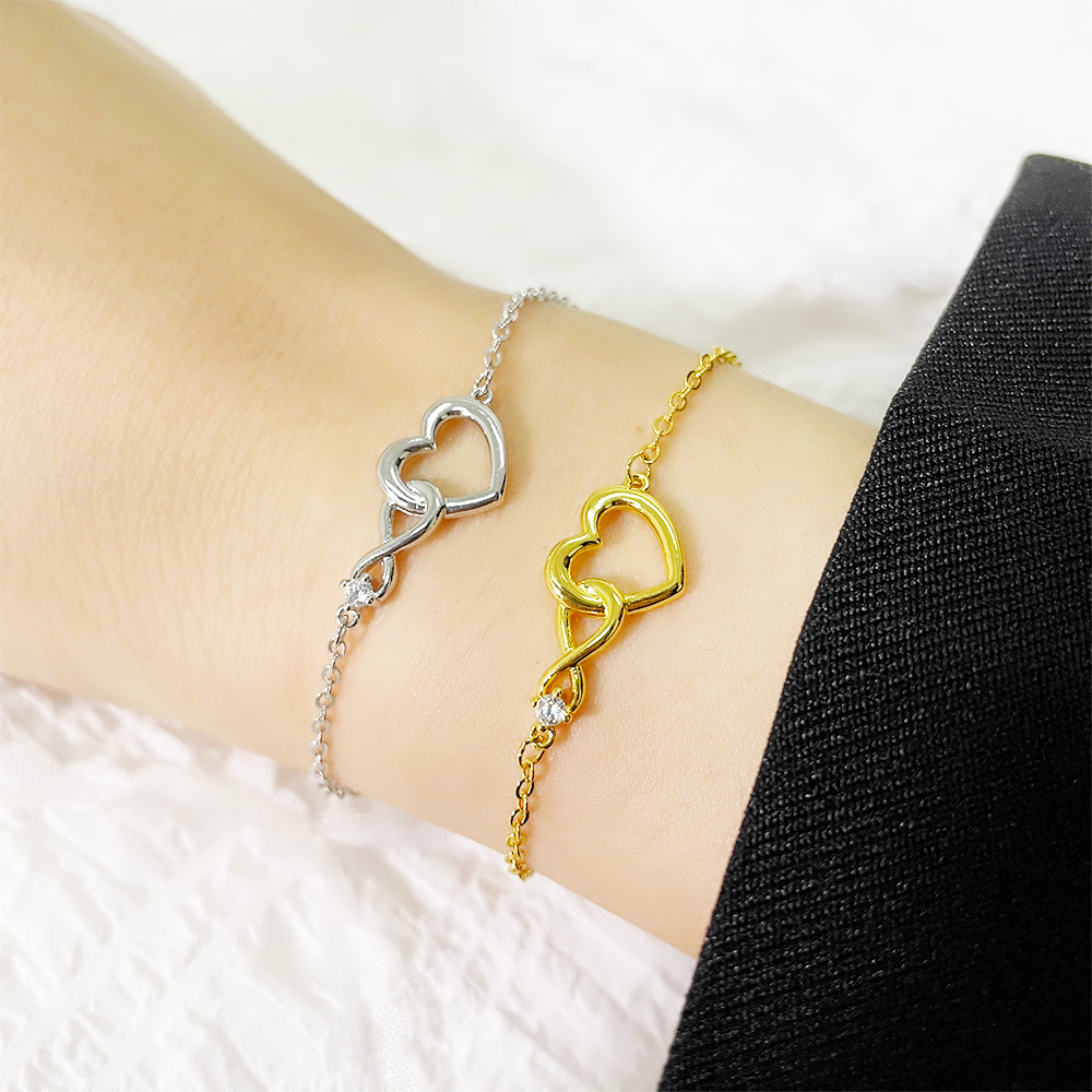 Bracelet Cœur Infini - Bracelet délicat en CZ