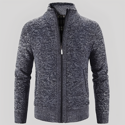 Kelvin - Cardigan Simple avec Fermeture Éclair pour Hommes