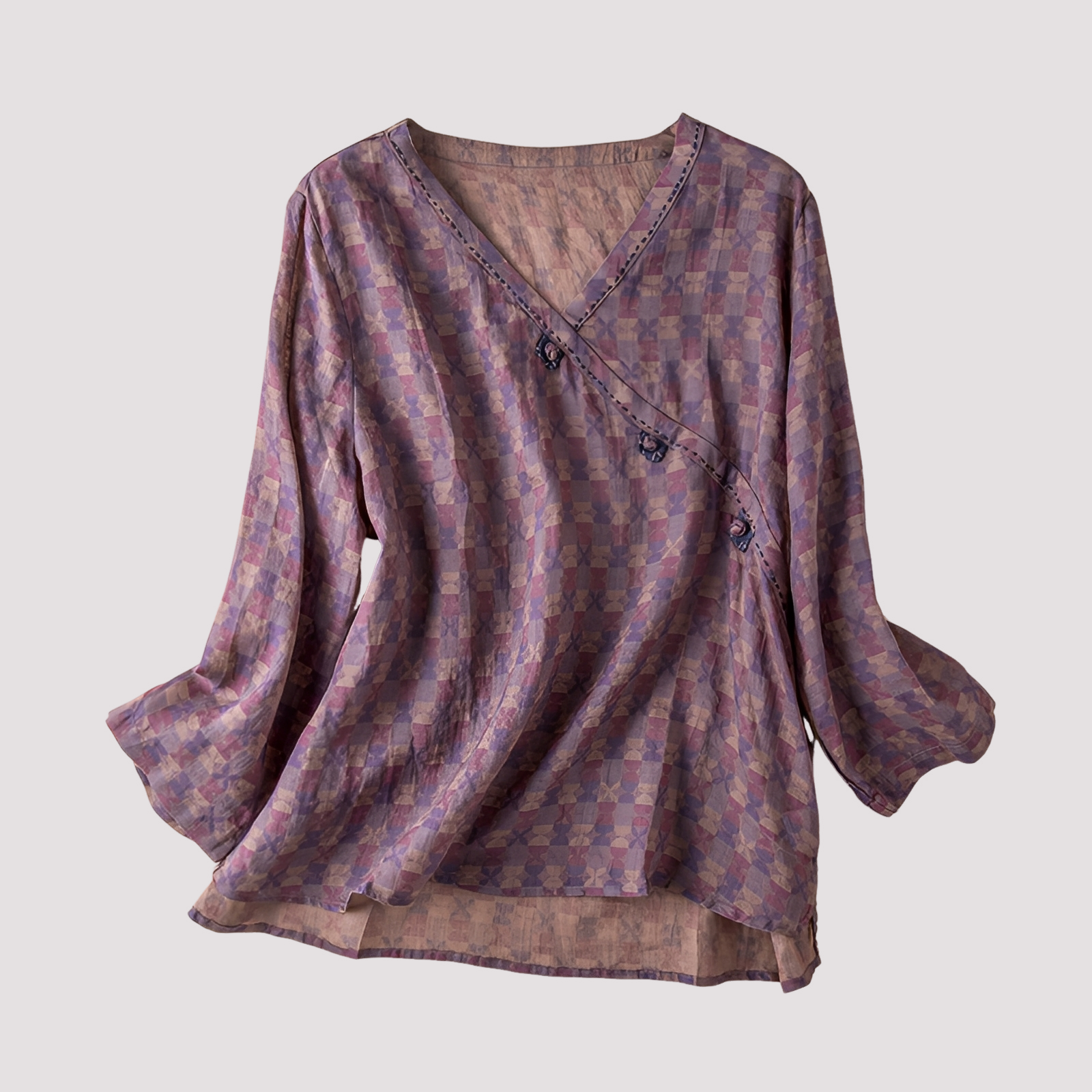 Monica - Blouse élégante à motif floral pour femmes