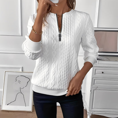 Chesley - Pull en maille élégant avec zip pour femmes