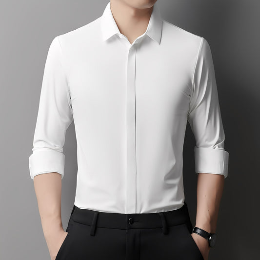 Félix - Men's shirt in wrinkle-resistant stretch fabric