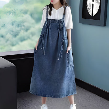 Kelsey - Robe en jean relax avec poches pour femmes
