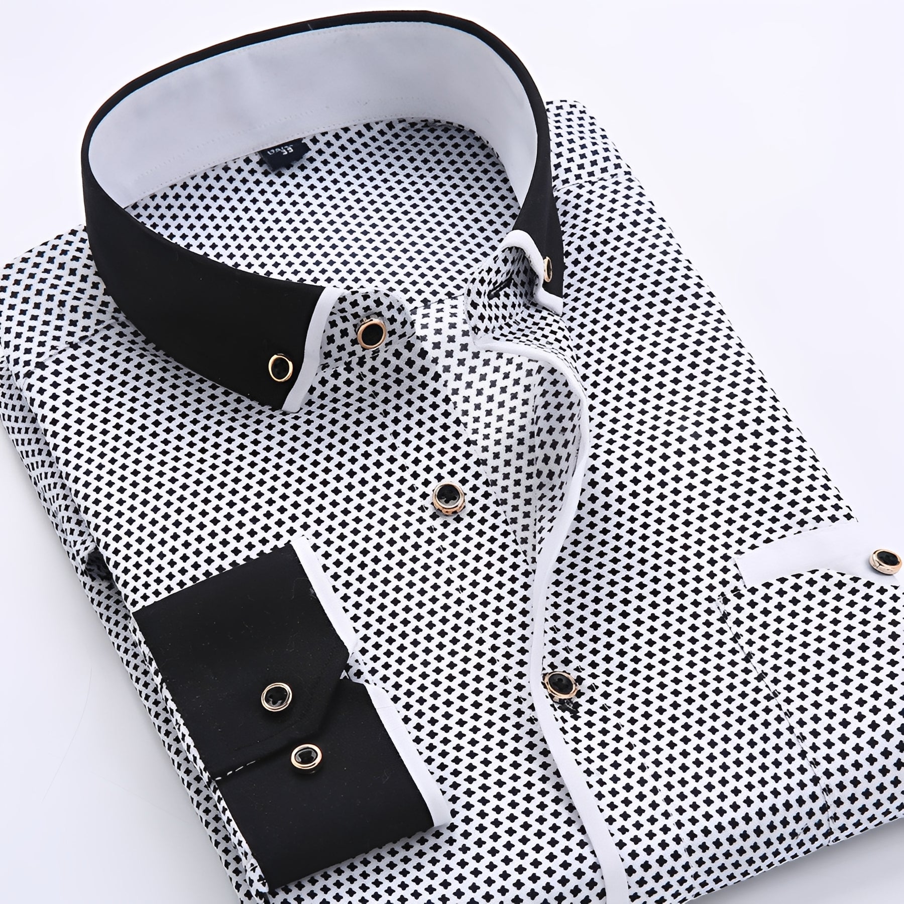 Nolhan - Chemise classique à manches longues pour hommes
