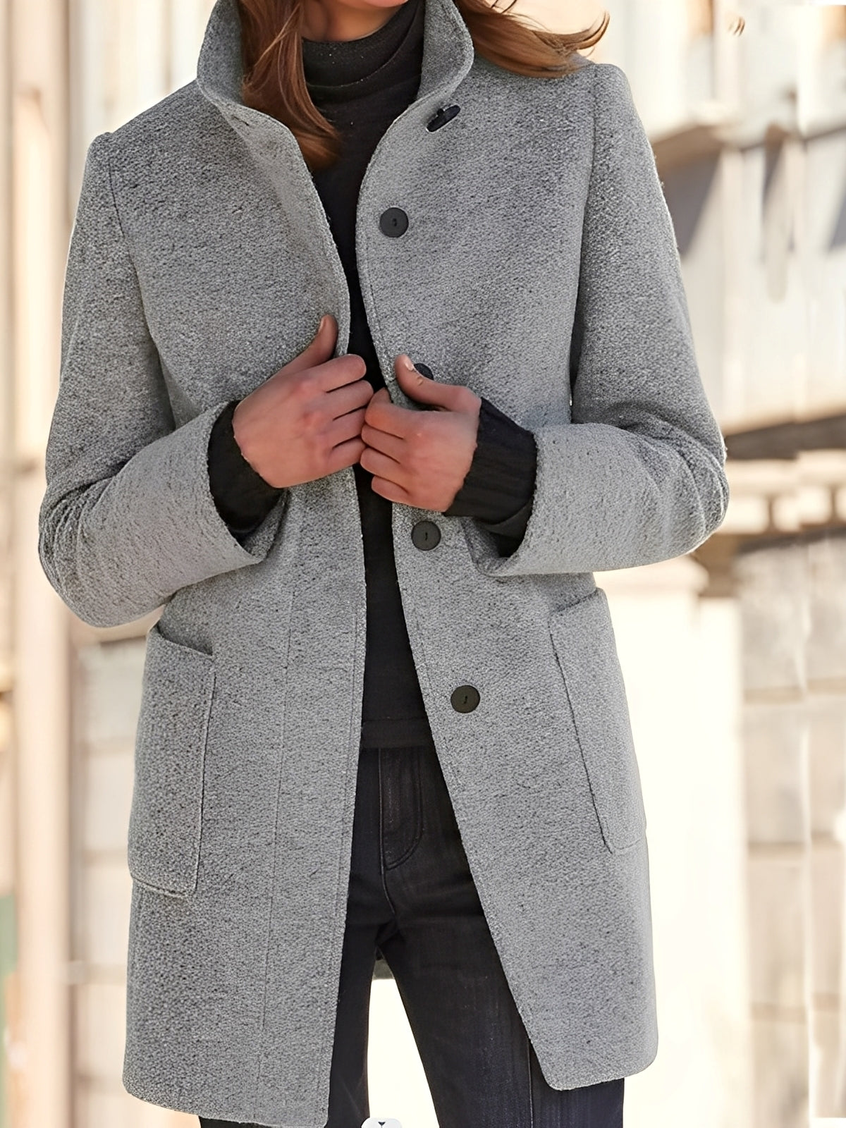 Julissa - Warm winter coat with pocket for women