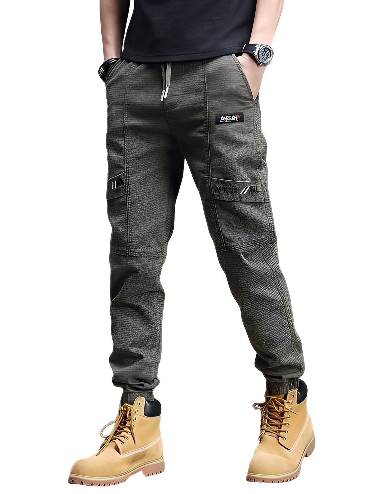 Alvin - Pantalon de jogging moderne et élastique avec cordon pour hommes