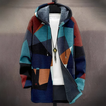 Wiley - Manteau stylé et polyvalent avec motif pour hommes