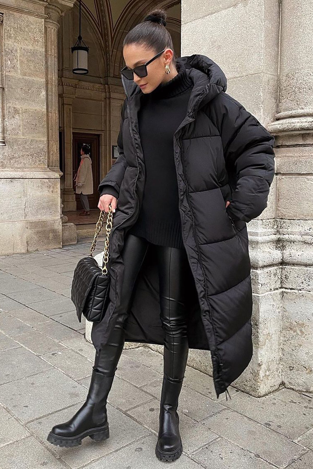 Khloe - Long manteau chaud et rembourré pour femmes