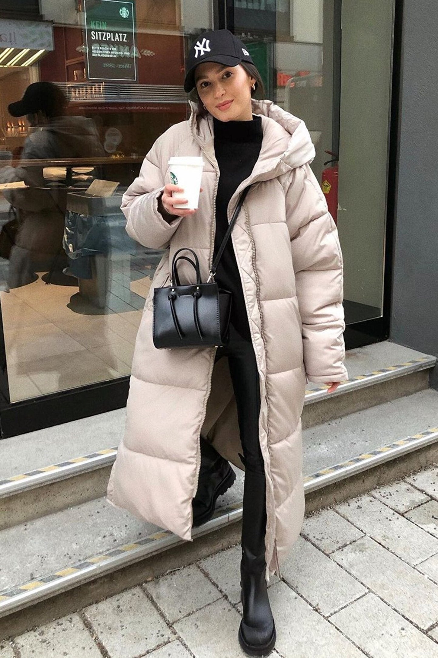 Khloe - Long manteau chaud et rembourré pour femmes