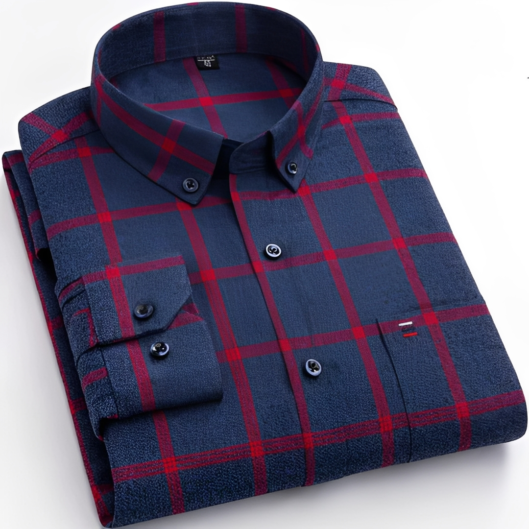Glenn - Chemise à carreaux moderne pour homme