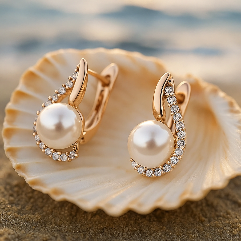 Bea – Boucles d'oreilles en perle