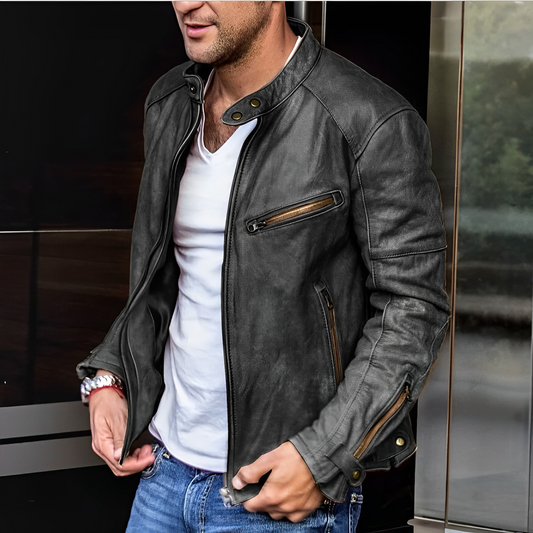 Dalton – Veste en Cuir Élégante pour Toutes Saisons