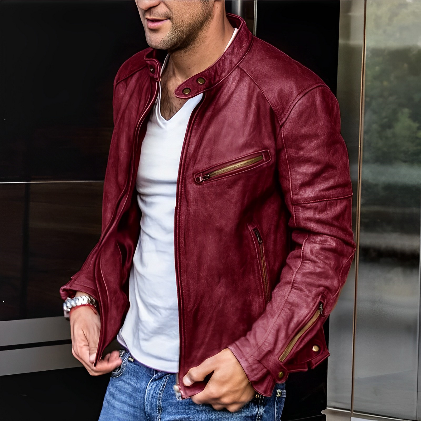Dalton – Veste en Cuir Élégante pour Toutes Saisons
