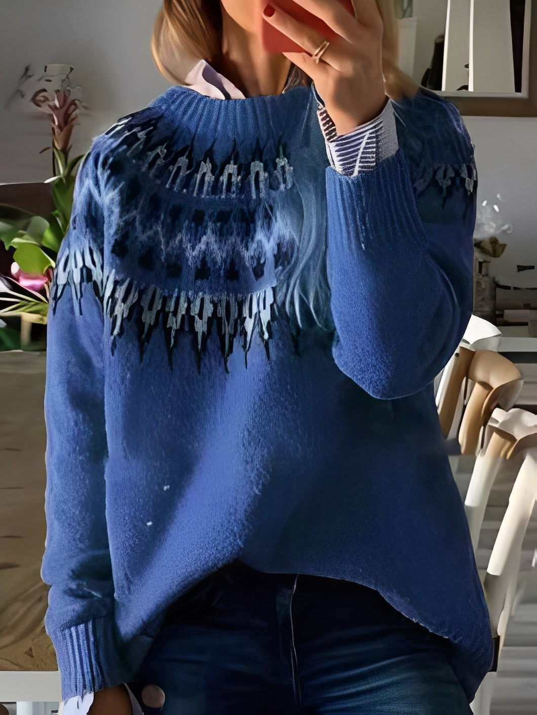 Lorine - Pull chaud avec motif élégant pour femmes