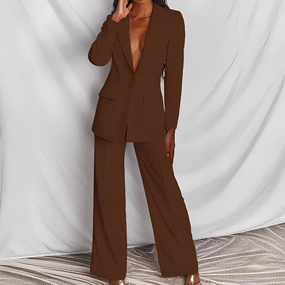 Darcey - Set de blazer et pantalon chic et décontracté pour femmes